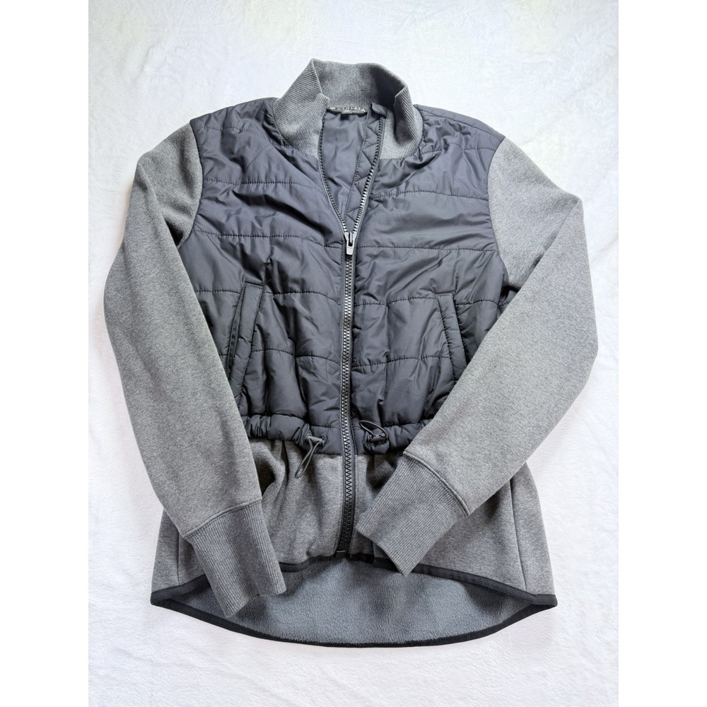 Athleta Fjord Hybrid PrimaLoft Jacket Women Black Quilted Puffer‎ Full Zip XS